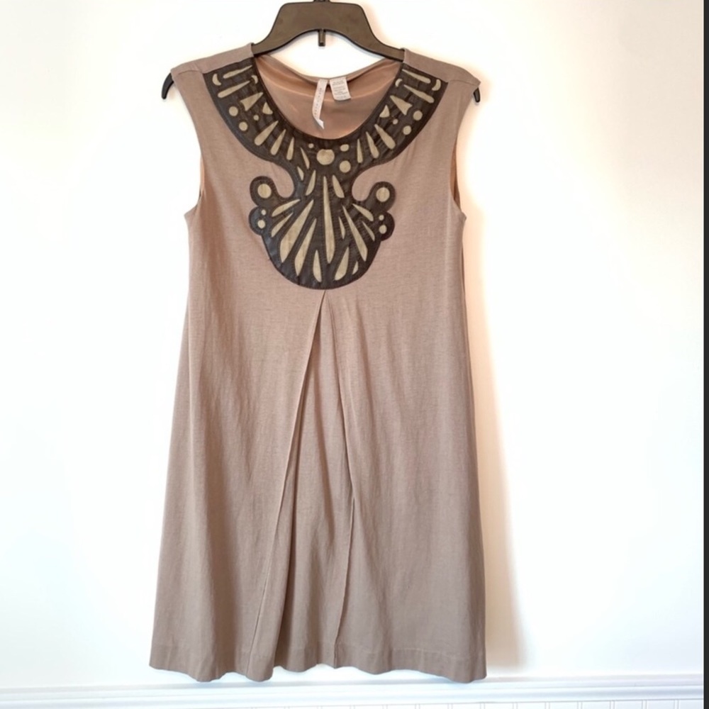Zara sleeveless mini dress tan/brown Medium